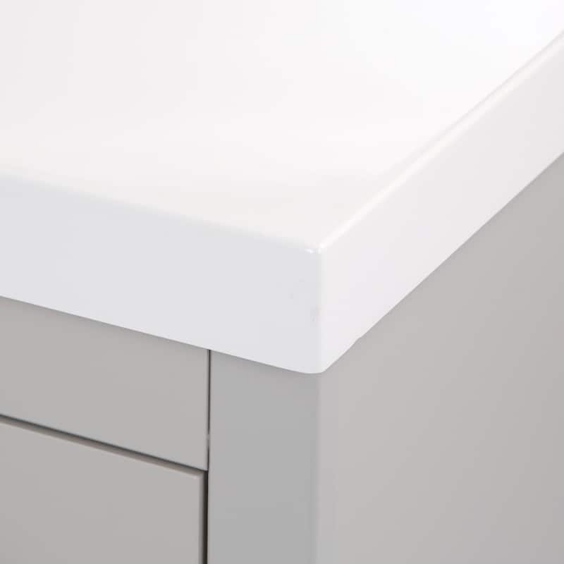 Chamiree 48.5" Bathroom Vanity With Cabinet, 6 Drawers, and White Sink Top