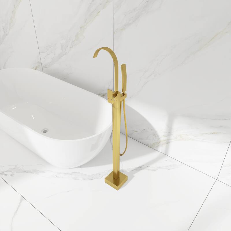 Single Handle Floor Mounted Clawfoot Tub Faucet - 8"48"