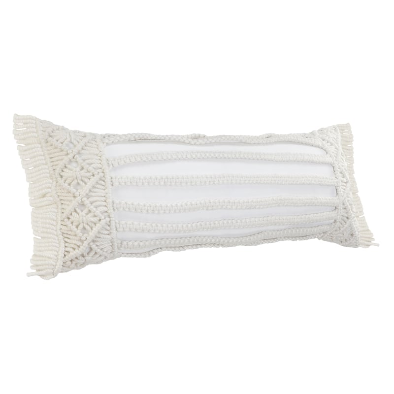 Sevita Hand Made Macrame Indoor Outdoor Throw Pillow