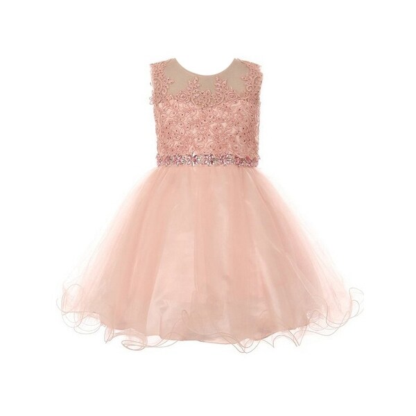 blush pink kids dress