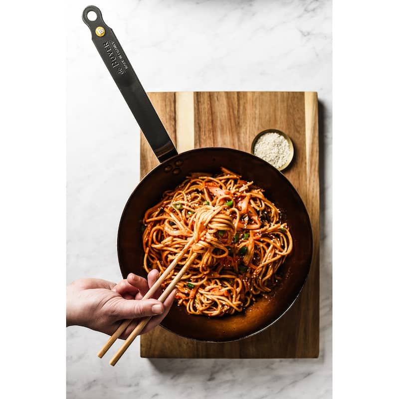5618.28 Mineral B Carbon Steel Wok Pan, Nonstick, 11-Inch