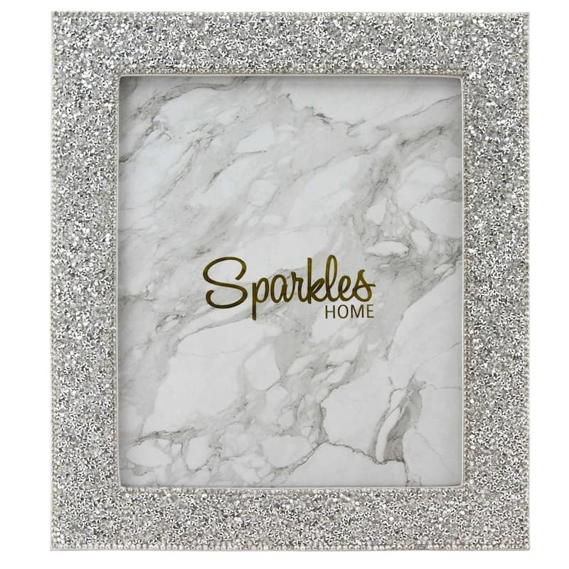 Sparkles Home Luminous Rhinestone Picture Frame - 8x10 - Silver