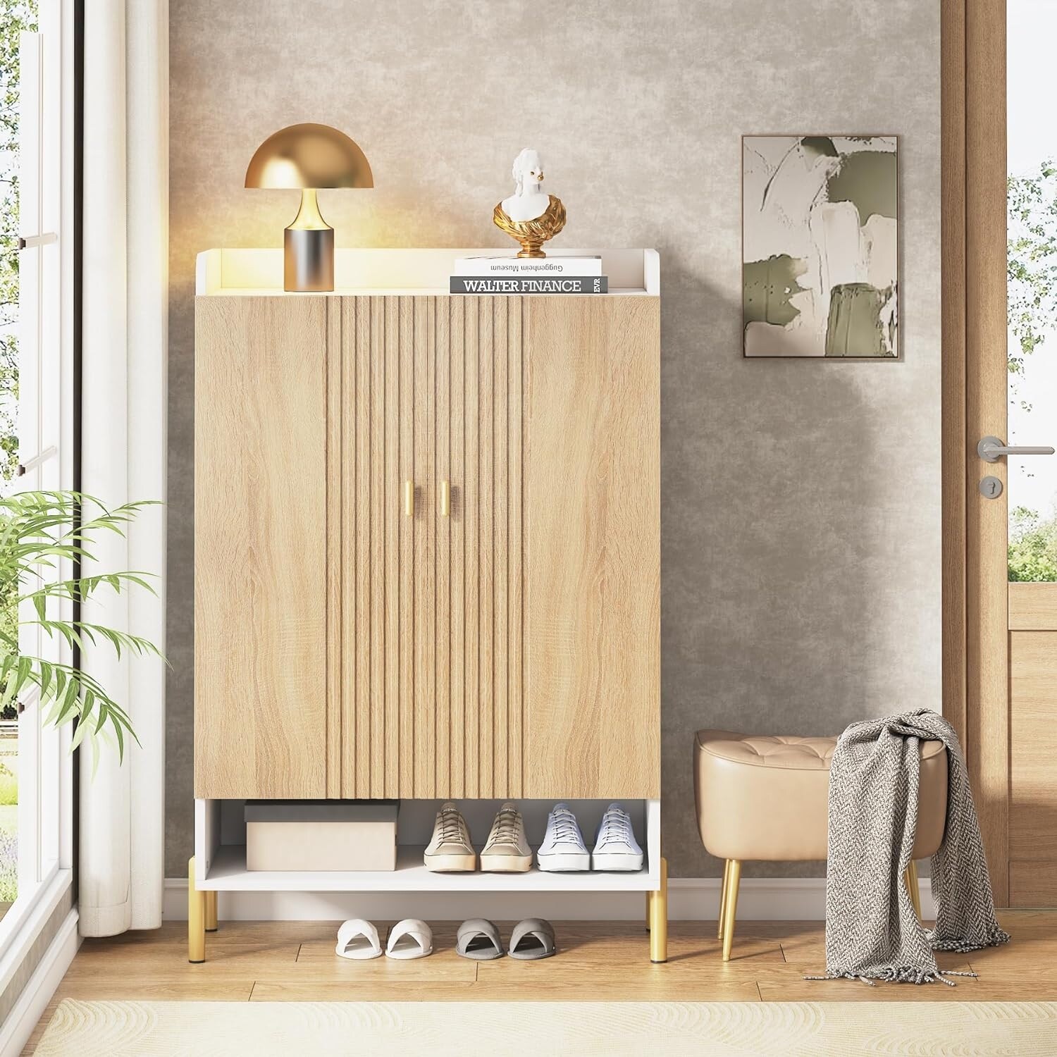 Slim wall online shoe storage