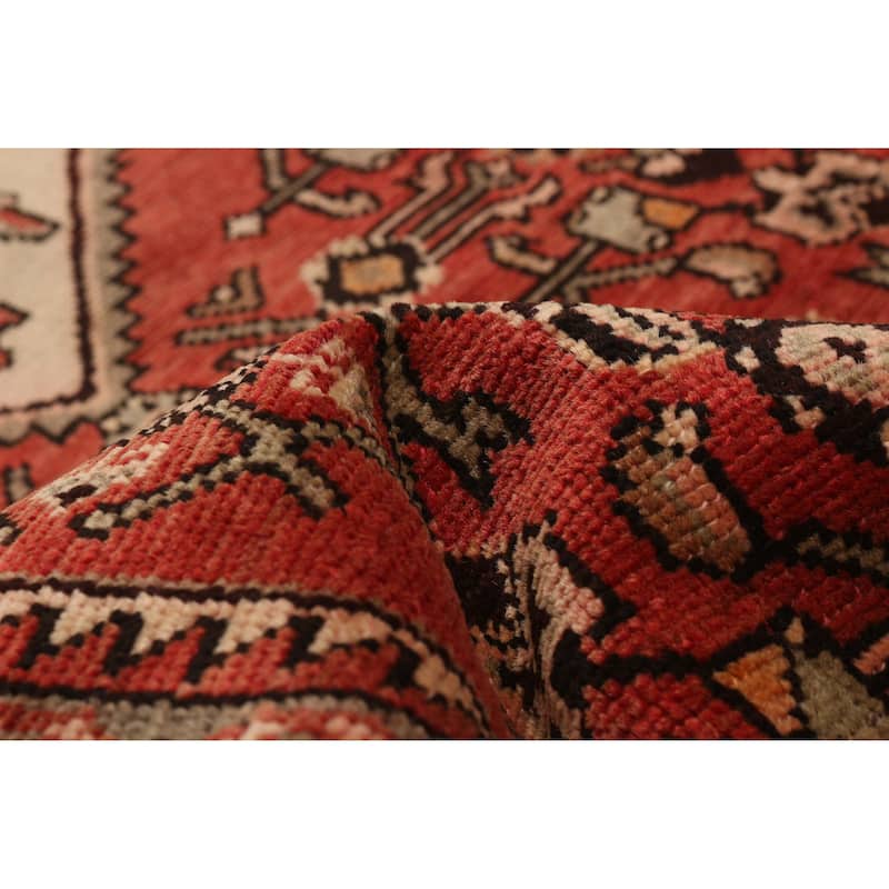 ECARPETGALLERY Hand-knotted Andelz Light Red Wool Rug - 3'5 x 10'10
