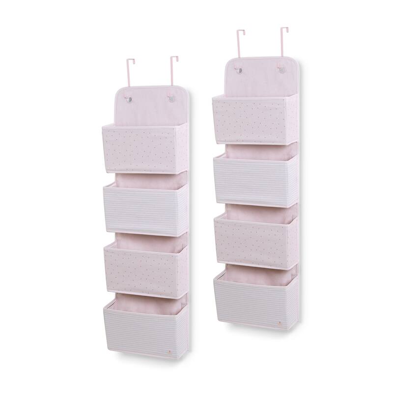 2-Pack Over the Door Storage Organizer with 4 Pockets