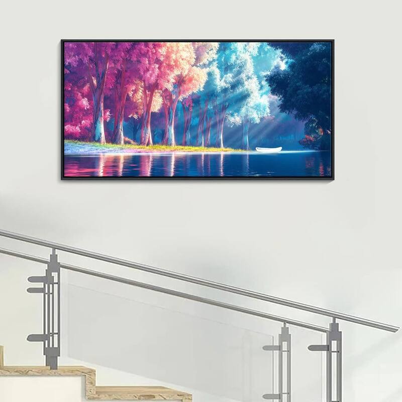 Colorful Tree Wall Paintings Large Forest Landscape Canvas Pictures