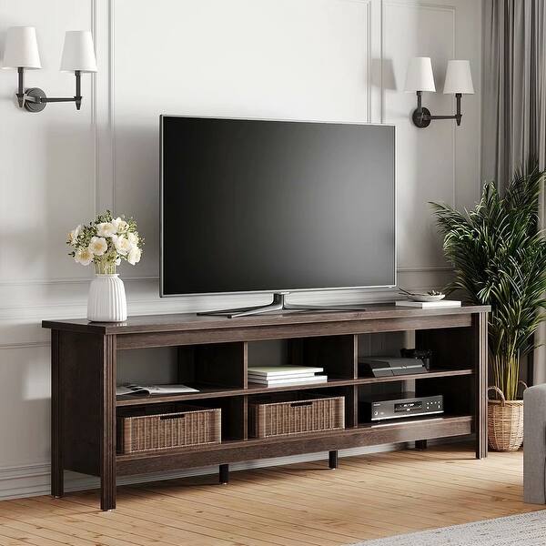 Farmhouse Wood Tv Stand For 75 Inch Tv Espresso 70 Inch 73 Inches Overstock 32782285 Tv stands & entertainment units. usd
