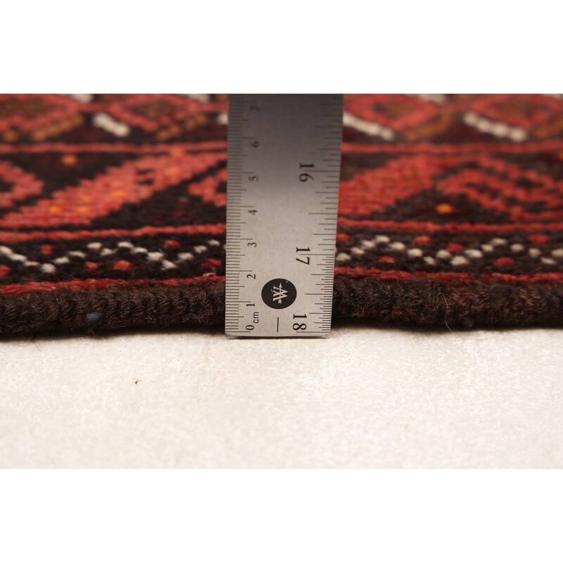 ECARPETGALLERY Hand-knotted Teimani Dark Red Wool Rug - 3'2 x 6'0