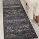 preview thumbnail 25 of 25, Malta Vintage Oriental Bordered Medallion Area Rug 2' 2" x 7' 7" - Navy - Runner/Rectangle
