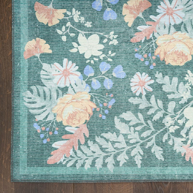 Nourison Botanical Washables Indoor only Floral Patterned Area Rug
