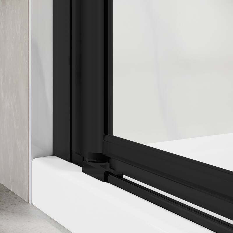 Elegant Bi-Fold Frameless Pivot Swing Shower Door Enclosure with Clear Glass Panel and Hardware Kit Reversible Installation