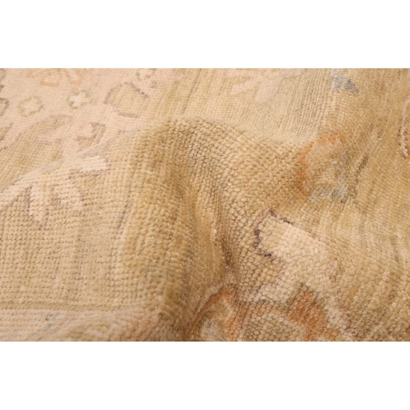 ECARPETGALLERY Hand-knotted Peshawar Oushak Olive Green Wool Rug - 8'1 x 9'10