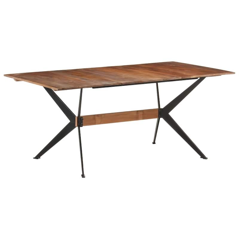 vidaXL Dining Table Kitchen Table Dining Room Dinner Table Solid Mango Wood - 70.9"x35.4"x29.9"