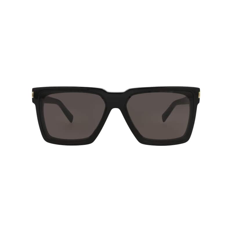 Saint Laurent Square-Frame Recycled Acetate Sunglasses - Black Black Black - Black - Black Lens