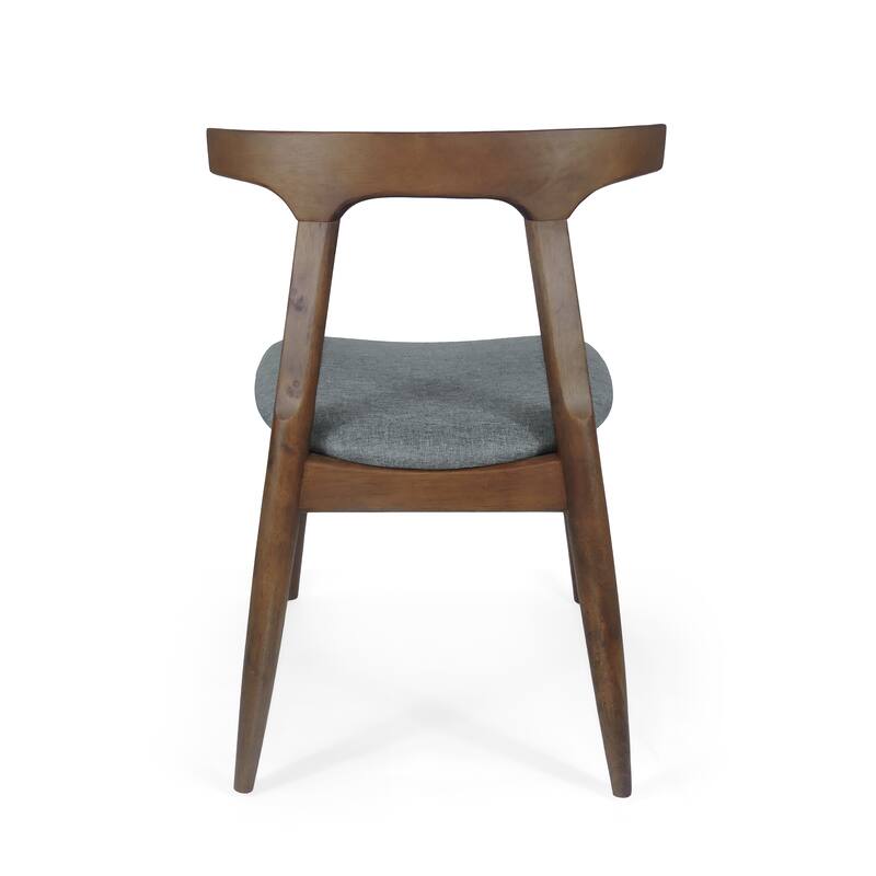 Cowen Upholstered Fabric and Rubberwood Dining Chairs (Set of 2) by Christopher Knight Home