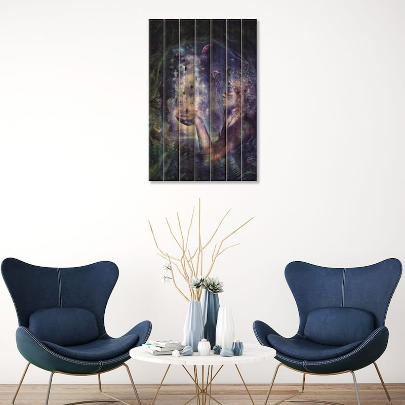 Mother Aya Print On Wood by Cameron Gray - Multi-Color