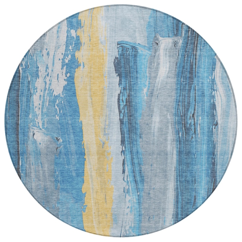 HomeRoots Abstract Transitional Rectangle Outdoor Rug