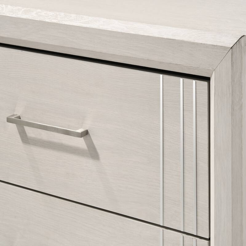 1pc Contemporary Two-Drawers Nightstand Bed Side Cabinet