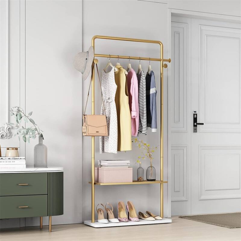 Gold Clothing Racks for Boutiques
