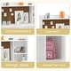 preview thumbnail 3 of 10, Kids Study Desk & Chair Set with Storage, Ergonomic Learning Table with Bookshelf for Ages 3–8