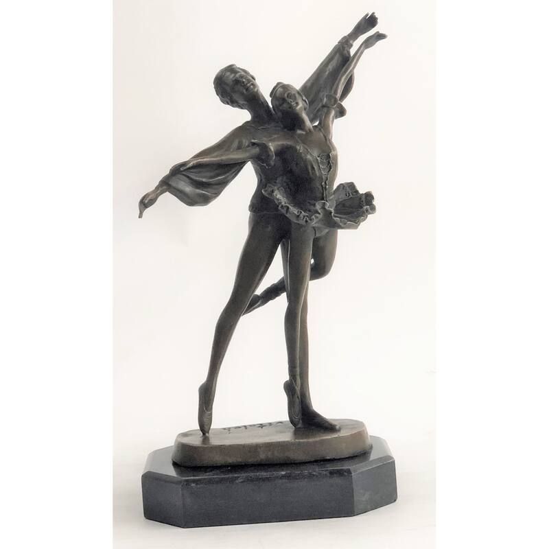 Hot Cast Original Depict Two Beautiful Ballerina Bronze Sculpture Marble Statue