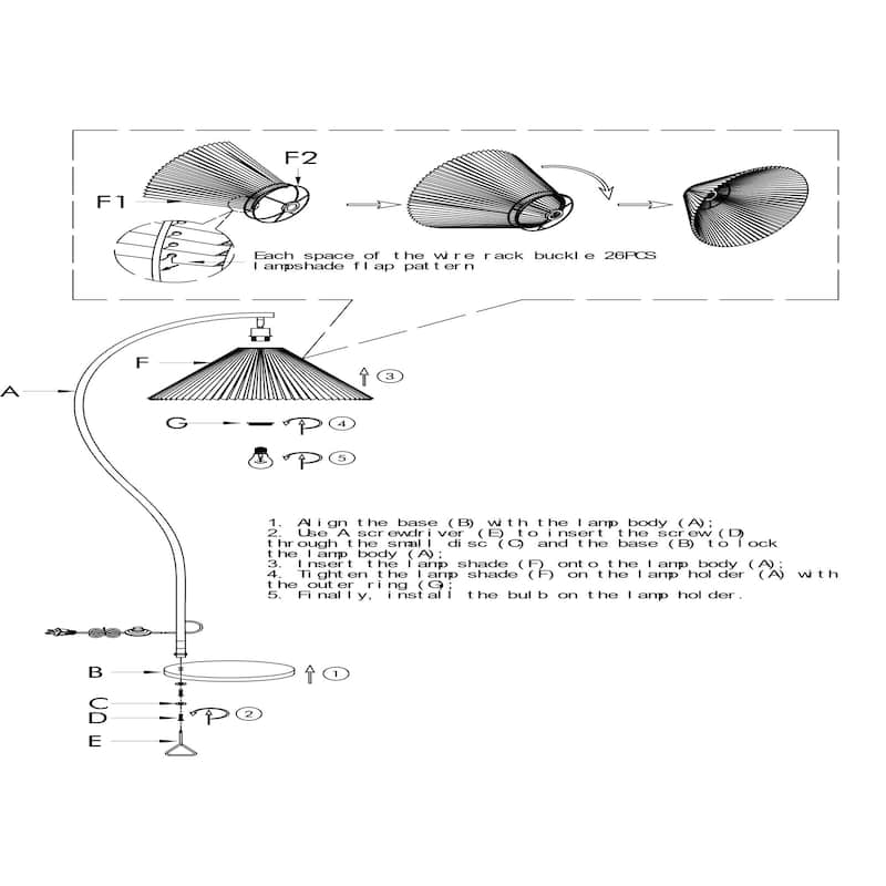 Livabliss Gumel Traditional Accent Floor Lamp - 60"H x 20"W x 20"D
