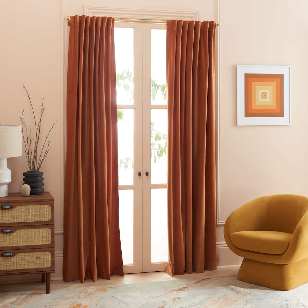 SAFAVIEH Zahava Semi-Sheer Window Curtain Panel Treatment (Single)