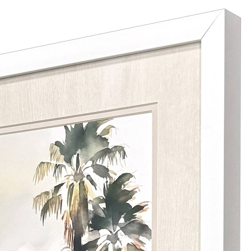 Paragon Boho Beachy Green Framed Art