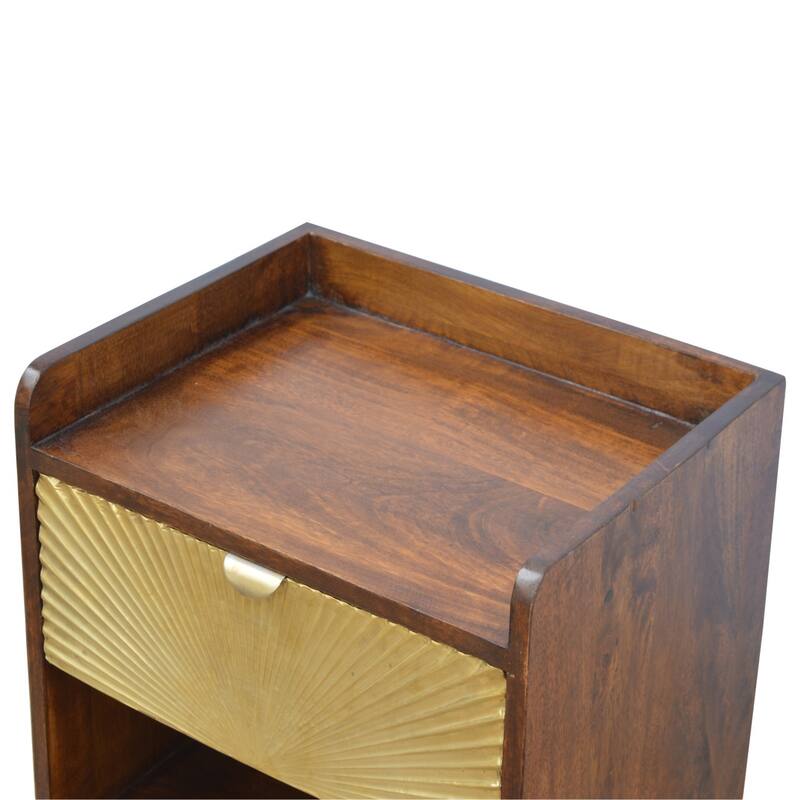 Solid Wood Manila Gold Nightstand
