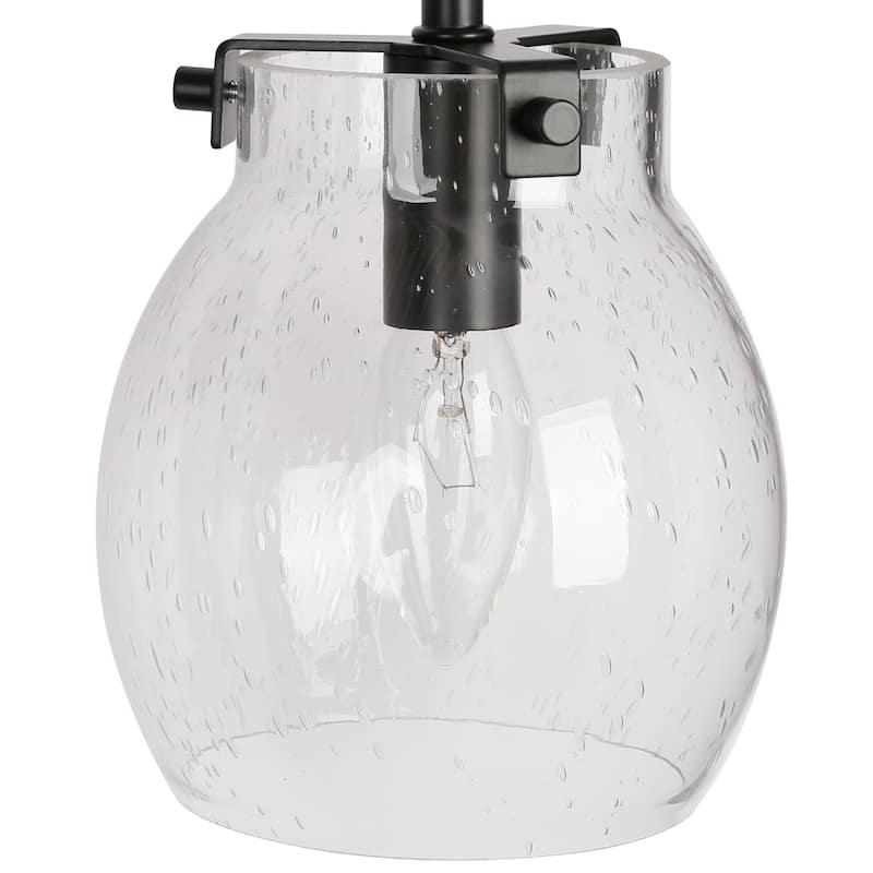 Olia Modern Farmhouse Bathroom Vanity Light Black Glass Wall Sconces