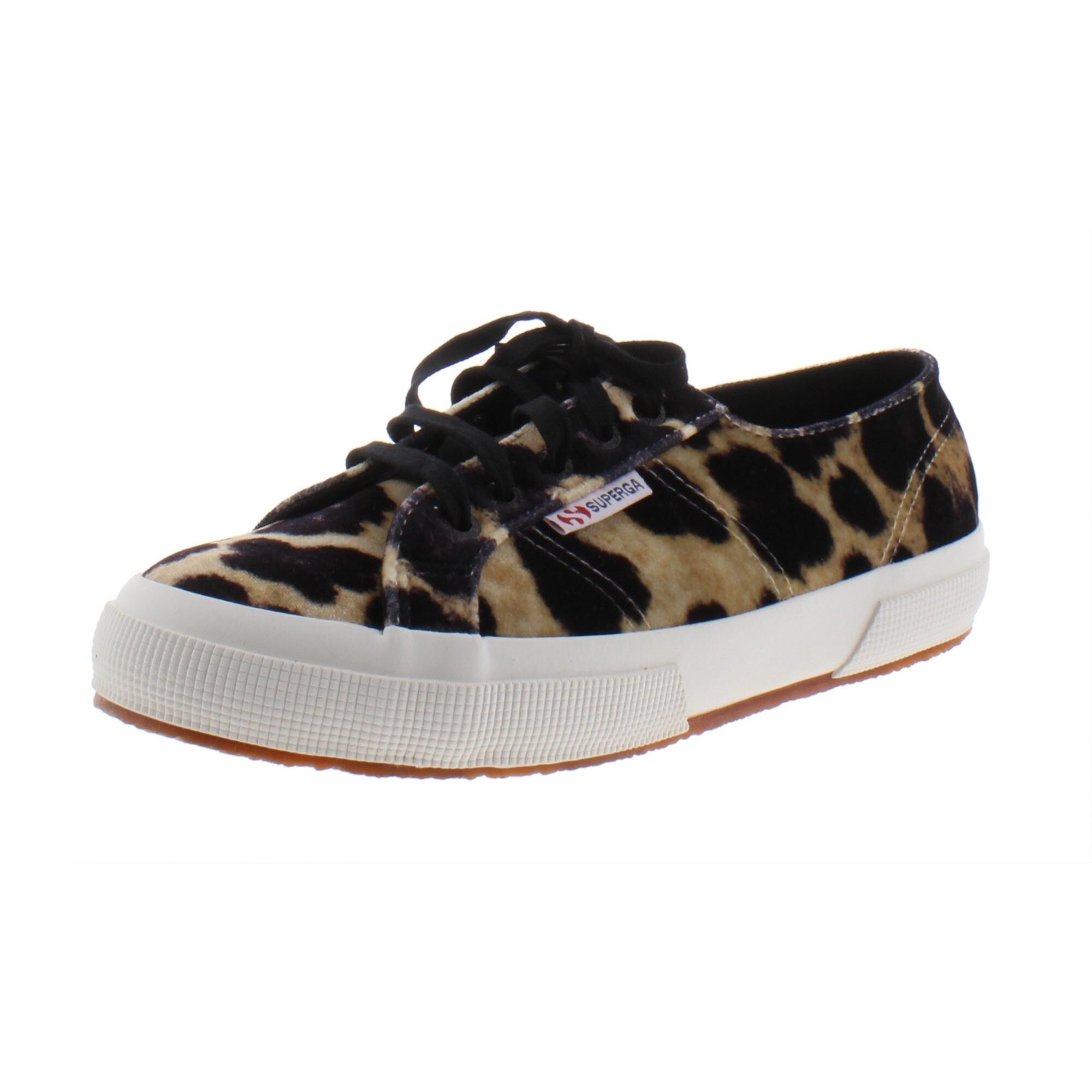 superga leopard velvet sneakers