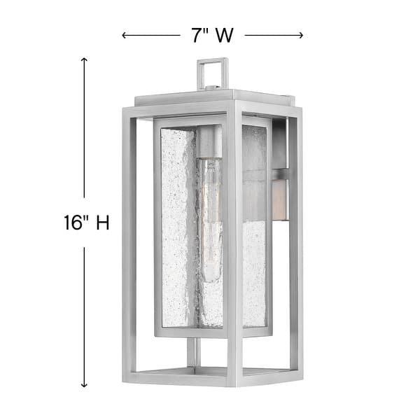 Hinkley Republic 1-Light Outdoor Wall Mount in Satin Nickel