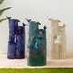 preview thumbnail 19 of 34, Glitzhome 26"H/ 31"H 4-Tier LED Vase-Shaped Ceramic Outdoor Floor Fountain with Birds/ Lotus