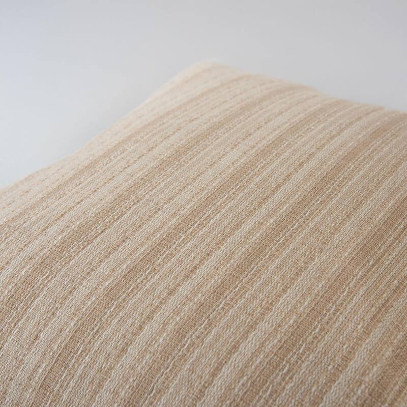 Donny Osmond Stripe Modern Industrial Throw Pillow, 22'' - Down Alternative - Natural/Beige