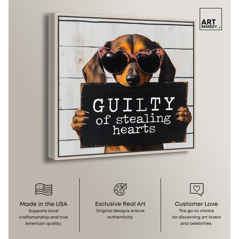 Guilty of Stealing Hearts Canvas by Art Remedy