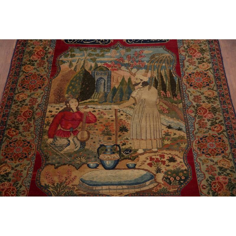 Pre-1900 Antique Masterpiece Vegetable Dye Tabriz Persian Rug - 4'7" x 6'4"
