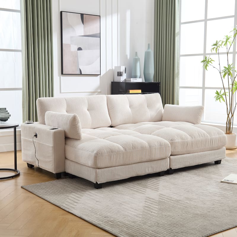 Sleeper Sofa Couch Bed,Oversized Chaise Lounge Chair Cozy Cloud Couch