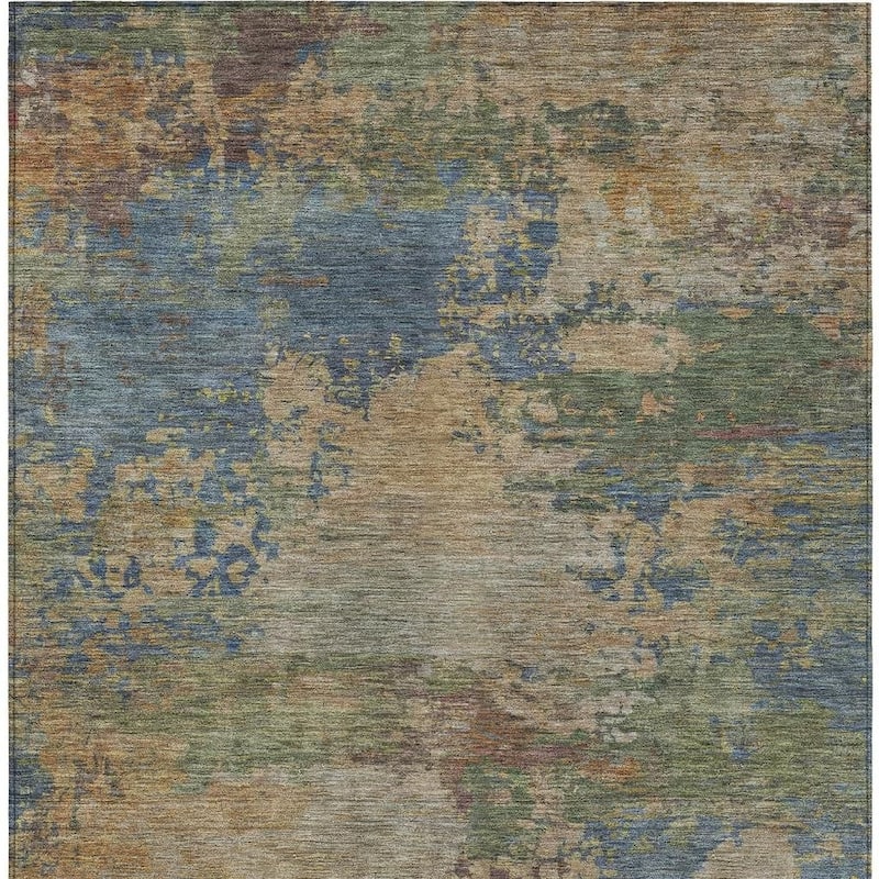 HomeRoots Abstract Transitional Rectangle Outdoor Rug - 10' X 14'