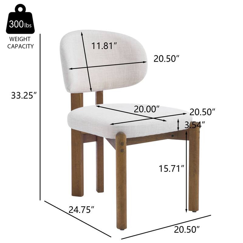 Christopher Knight Home - Aurelio Solid Rubberwood Upholstered Dining Chair