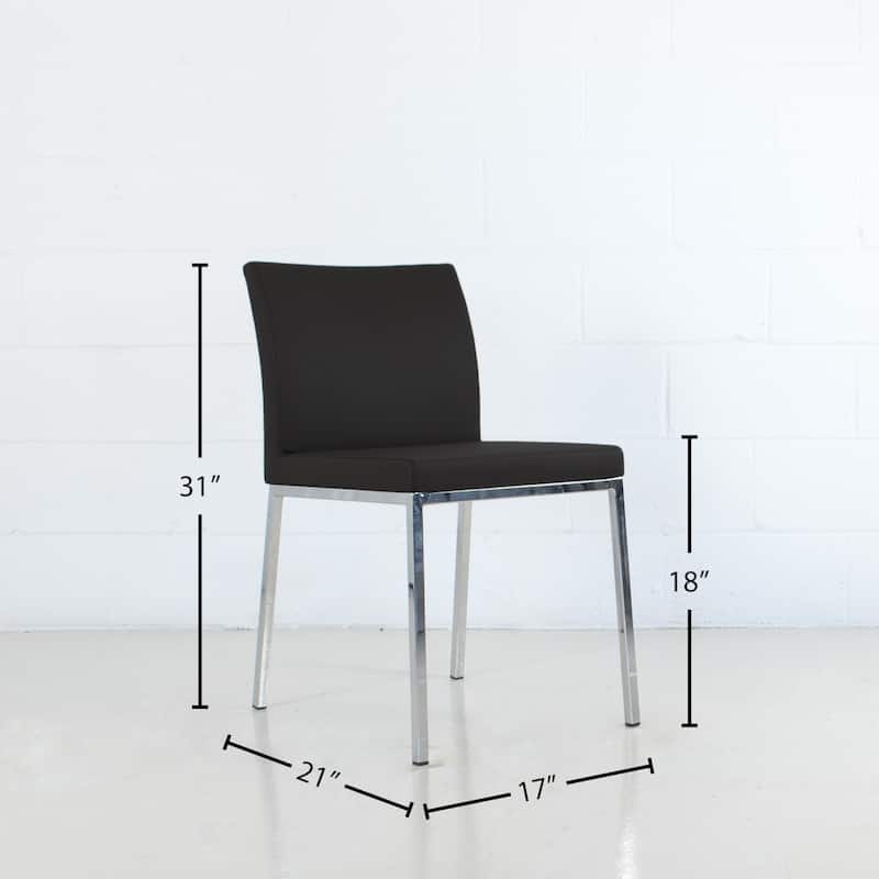 Kahlo Mid-Century Modern Leather Dining Chair