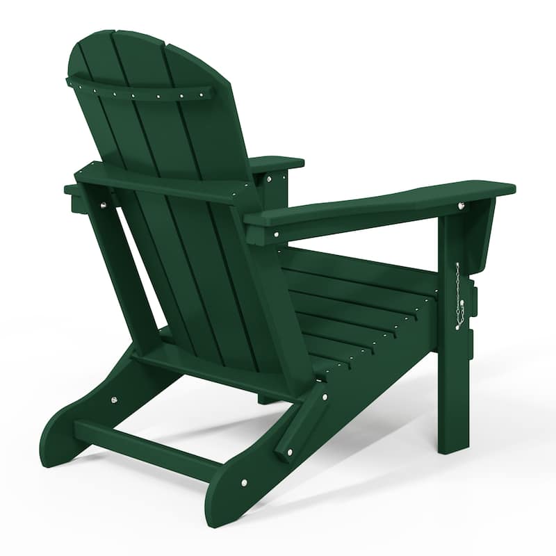 Polytrends Laguna Weather Resistant Outdoor Patio Folding Adirondack Chairs (Set of 2)