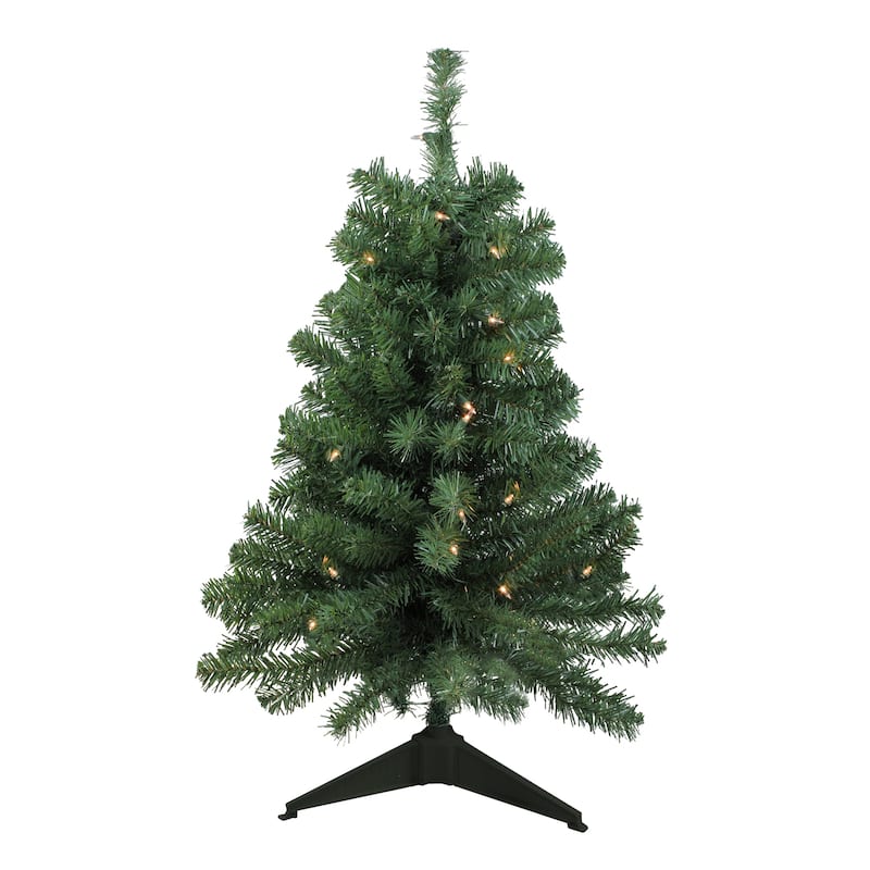 3' Green Medium Blackwater Fir Artificial Christmas Tree Clear Lights - 3 Foot