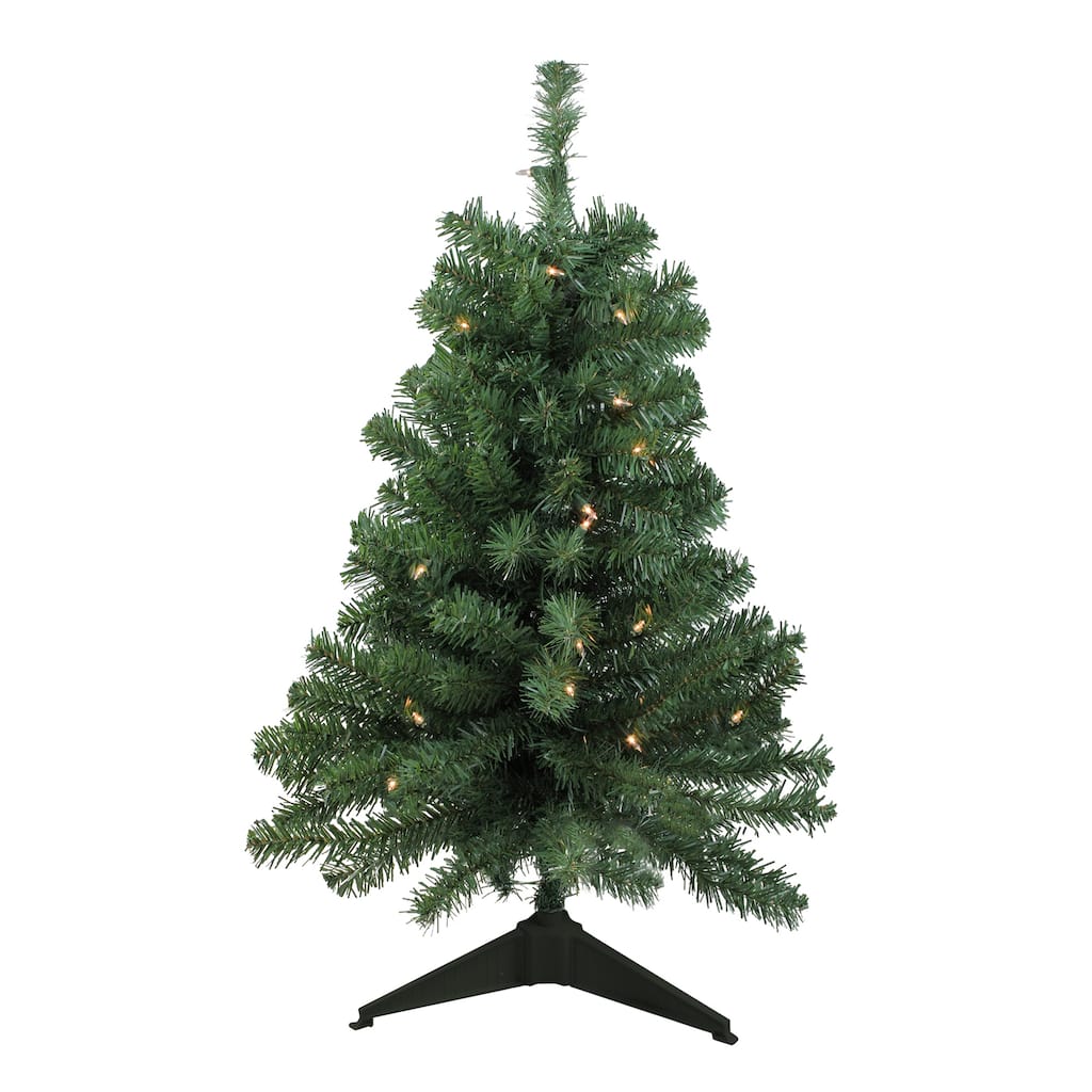 3' Green Medium Blackwater Fir Artificial Christmas Tree Clear Lights - 3 Foot