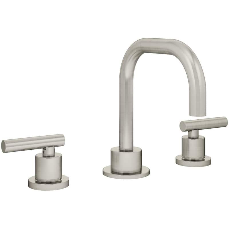 Symmons SLW3512PP Dia 1.0 GPM Widespread Bathroom Faucet with Push Pop - Satin Nickel