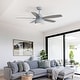 preview thumbnail 3 of 11, 52-Inch Premium Cement Gray Ceiling Fan With Light,E26 Bulb Included,Remote Control,DC Motor,5 Plywood Blades