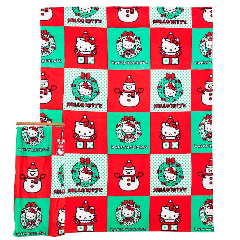Sanrio Hello Kitty Holiday Hugs Silk Touch Throw Blanket - 50x70 - Holiday Hugs