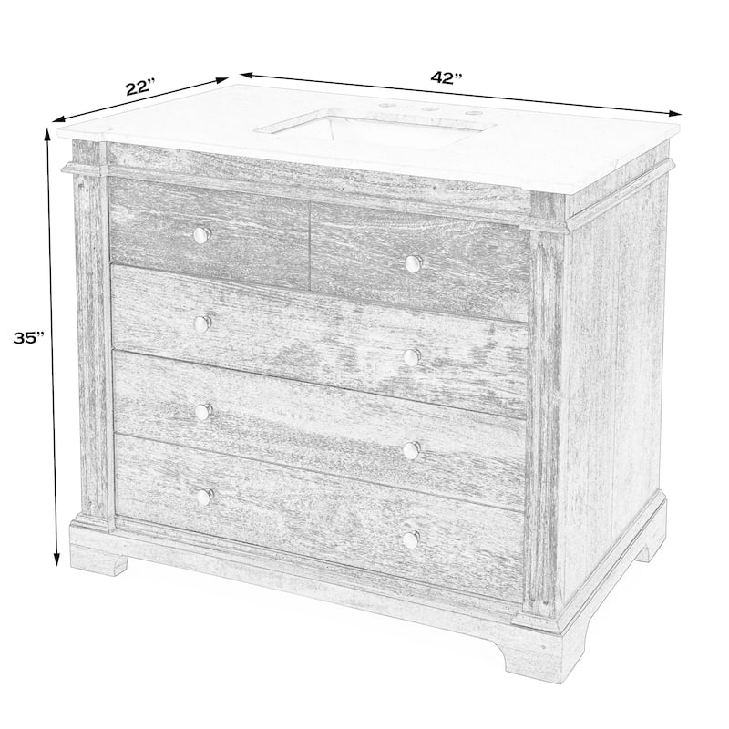 Rachelle 42" Single Bathroom Vanity Set