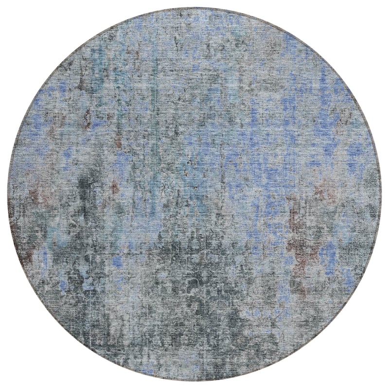 Machine Washable Indoor/ Outdoor Chantille Solid Ombre Rug