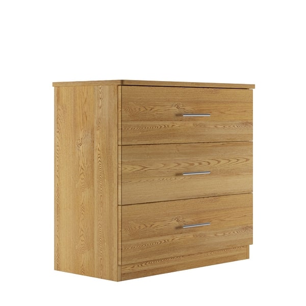 Milford Solid Wood Oak 3 Drawer Chest On Sale Overstock 31323789