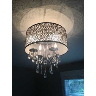 Bubble Shade Crystal And Chrome Flushmount Chandelier On Bubble Shade Crystal And Chrome Flushmount Chandelier